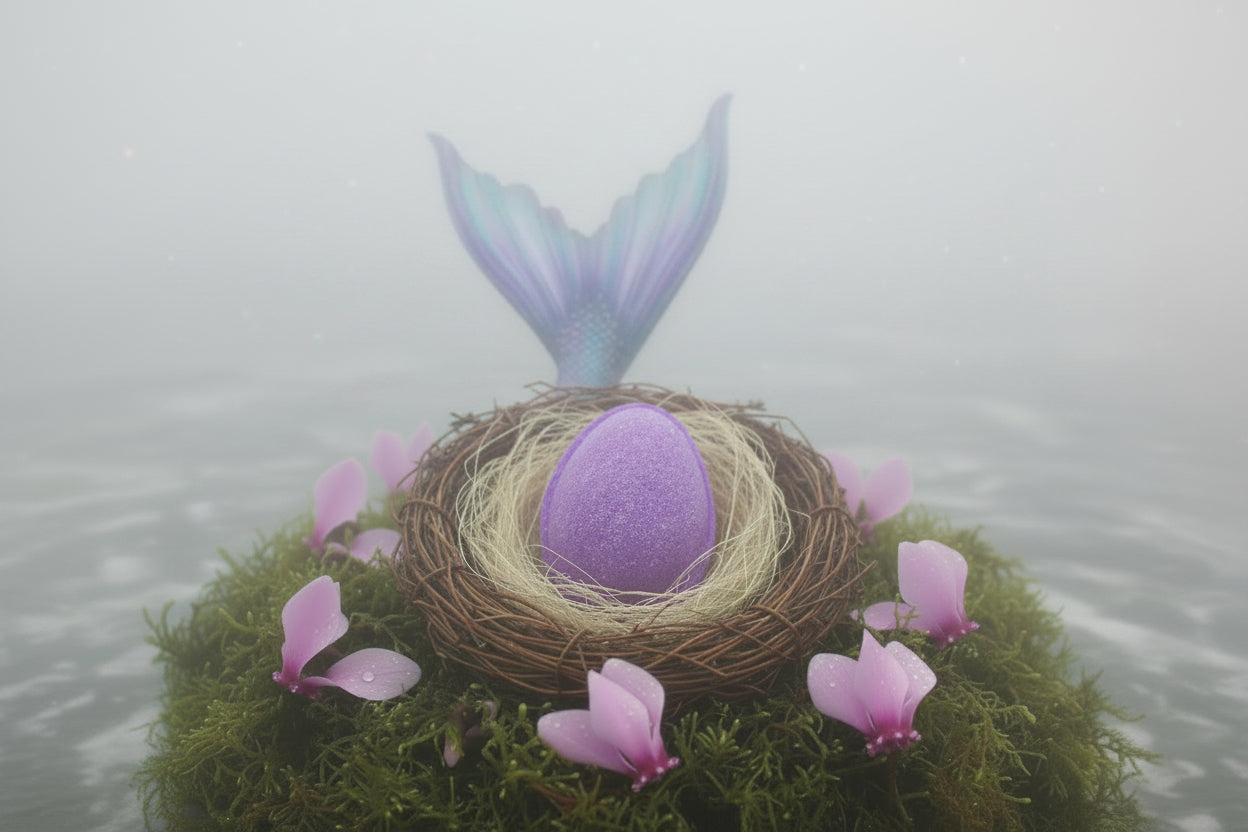 Mermaid Kisses Hatching Egg Bath Bomb with Charm