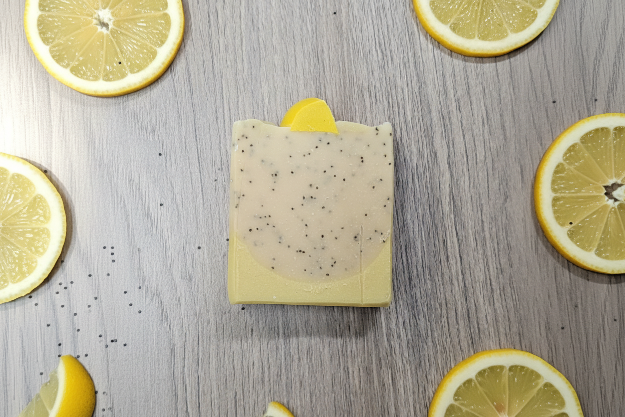 Lemon Poppyseed Goat’s Milk Soap