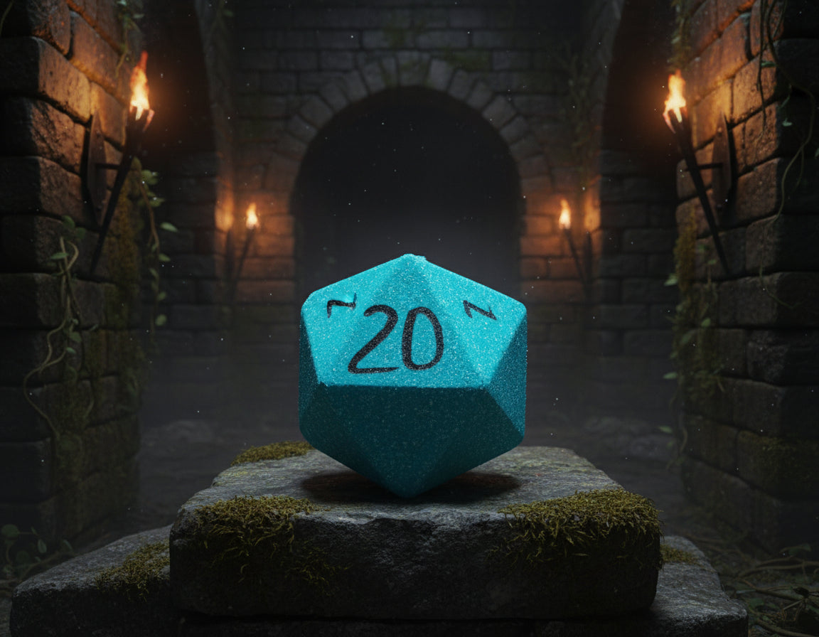 Iced Vanilla Woods D20 Bath Bomb with Full Dice Set