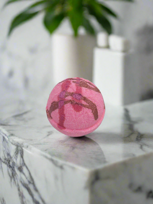 Strawberries & Cream Bath Bomb with Charm