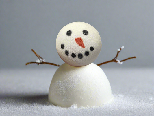 Peppermint Twist Snowman Bath Bomb with Toy