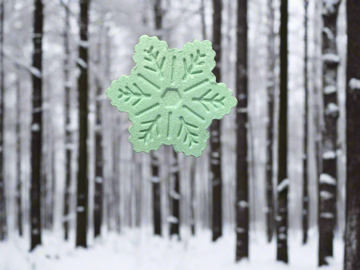 Eucalyptus and Peppermint Snowflake Bath Bomb