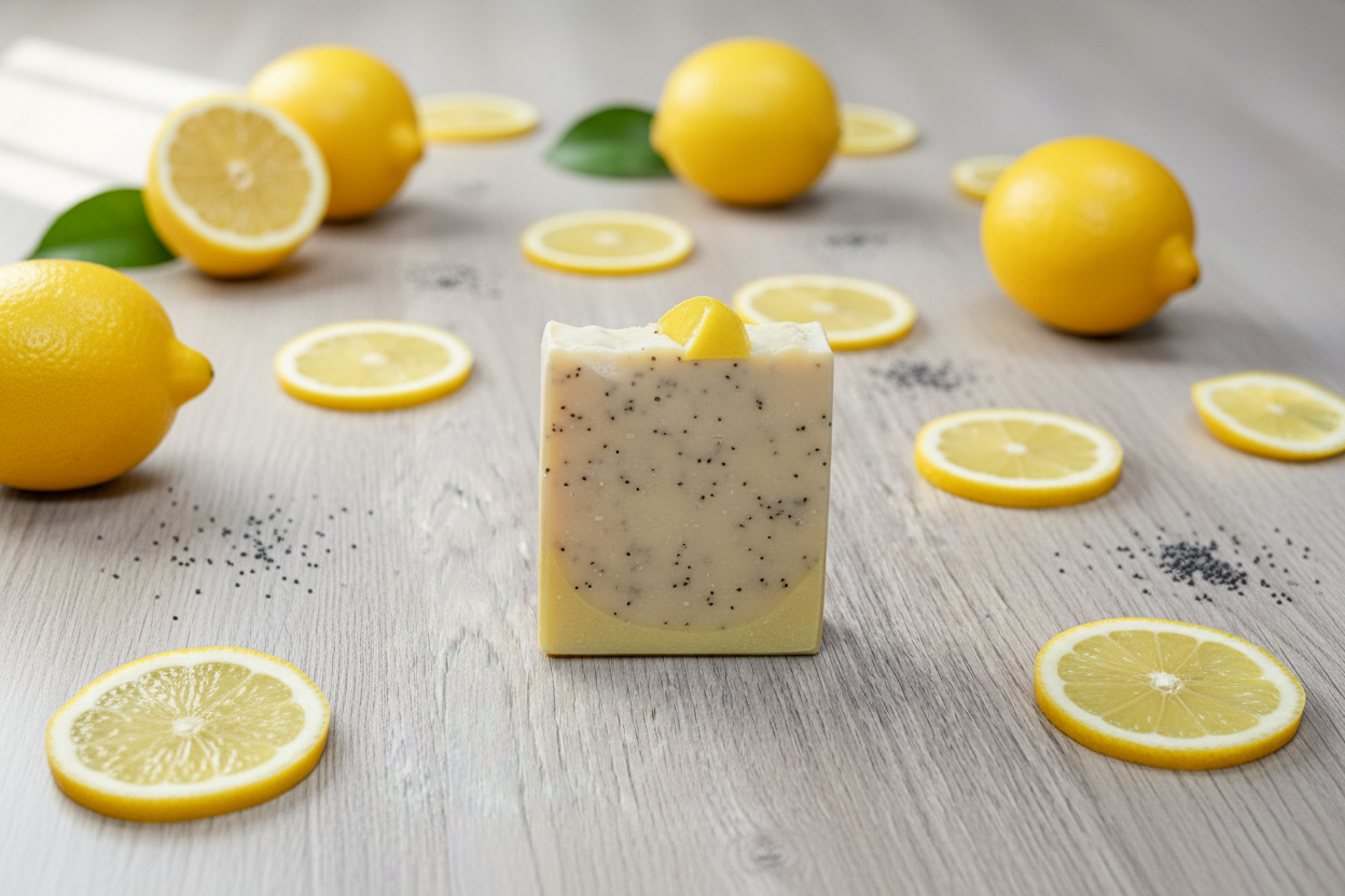 Lemon Poppyseed Goat’s Milk Soap