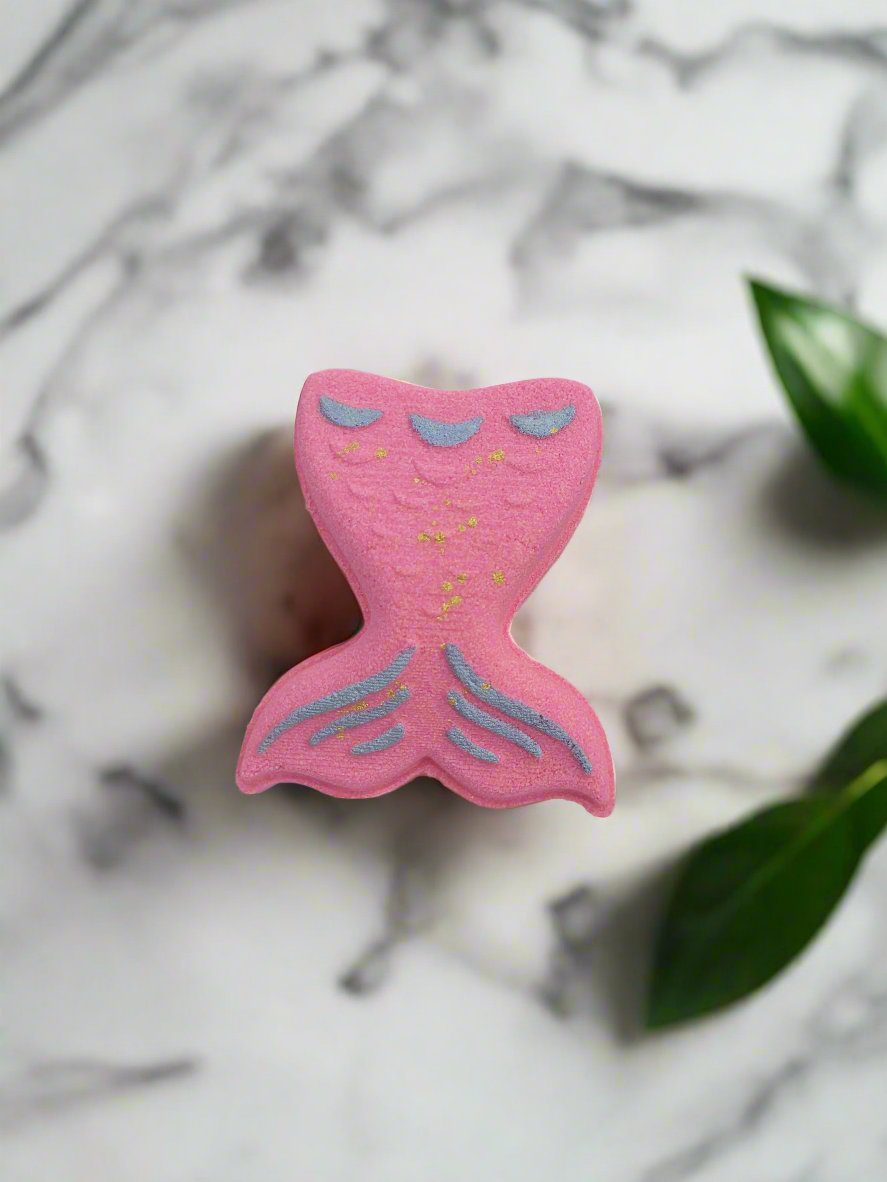 Strawberries & Cream Mermaid Tail Bath Bomb