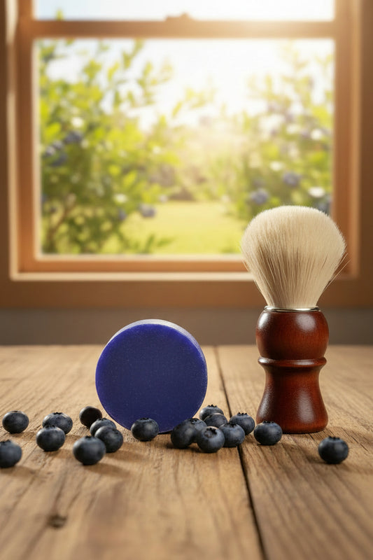 Blueberry Goat's Milk Shave Soap