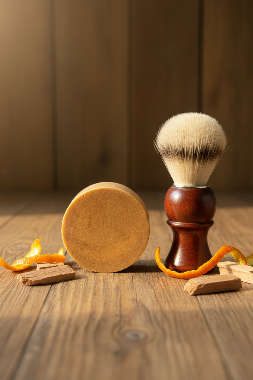 Sandalwood & Orange Goat's Milk Shave Soap