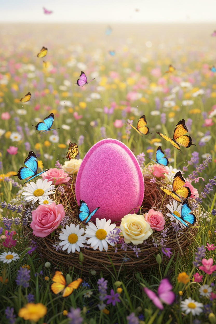 Cactus Flower Hatching Egg Bath Bomb with Toy