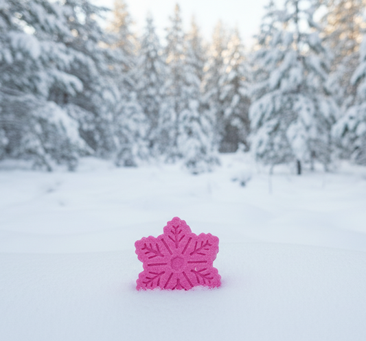 Softly Falling Snow Snowflake Bath Bomb