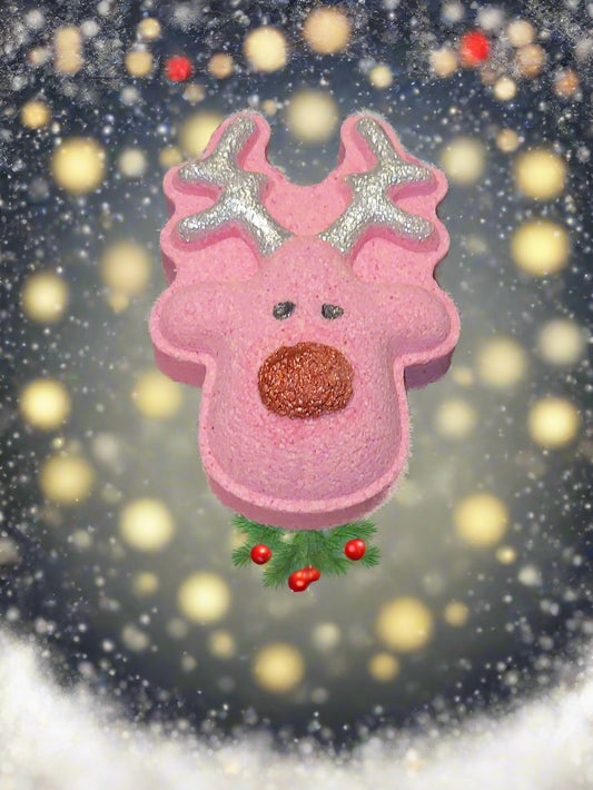 Winter Candy Apple Mini Reindeer Bath Bomb