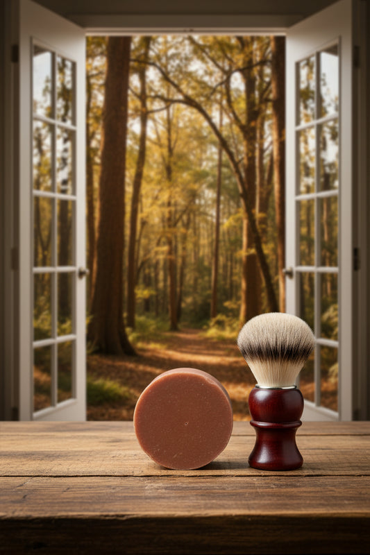 Mahogany & Teakwood Goat's Milk Shave Soap
