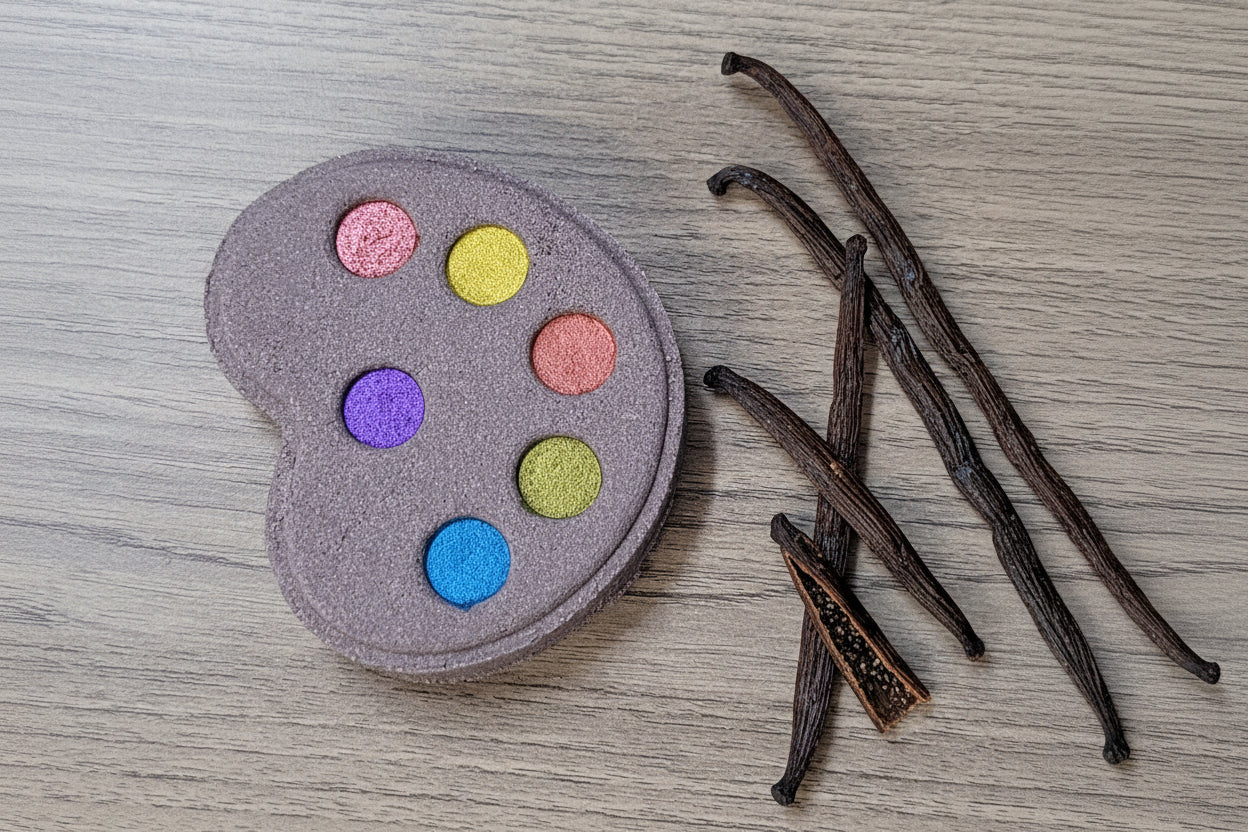 Warm Vanilla Paint Palette Bath Bomb