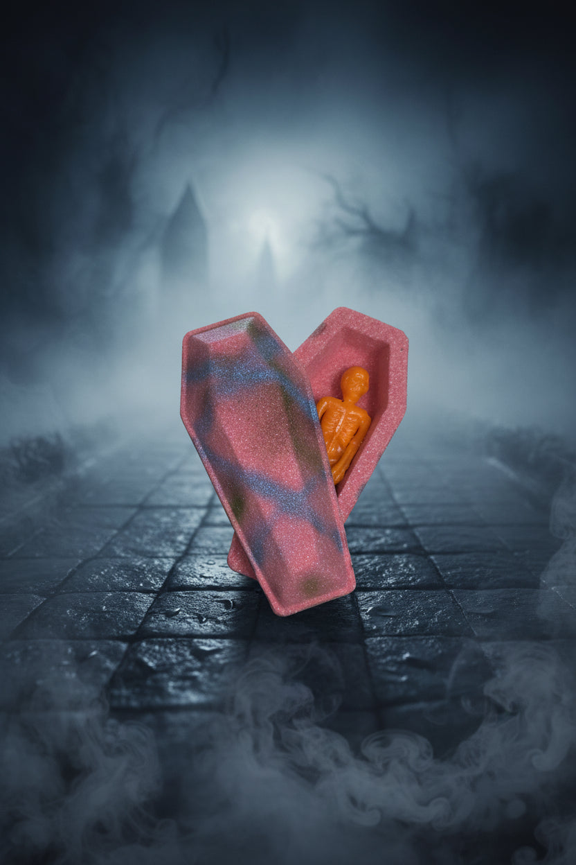 Berry Bewitching Coffin Bath Bomb with Toy