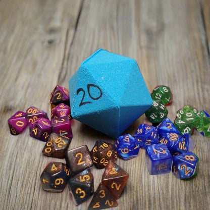 Tavern Fire D20 Bath Bomb with Full Dice Set