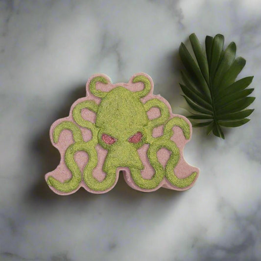 Warm Vanilla Kraken Bath Bomb with Surprise Fish Inside